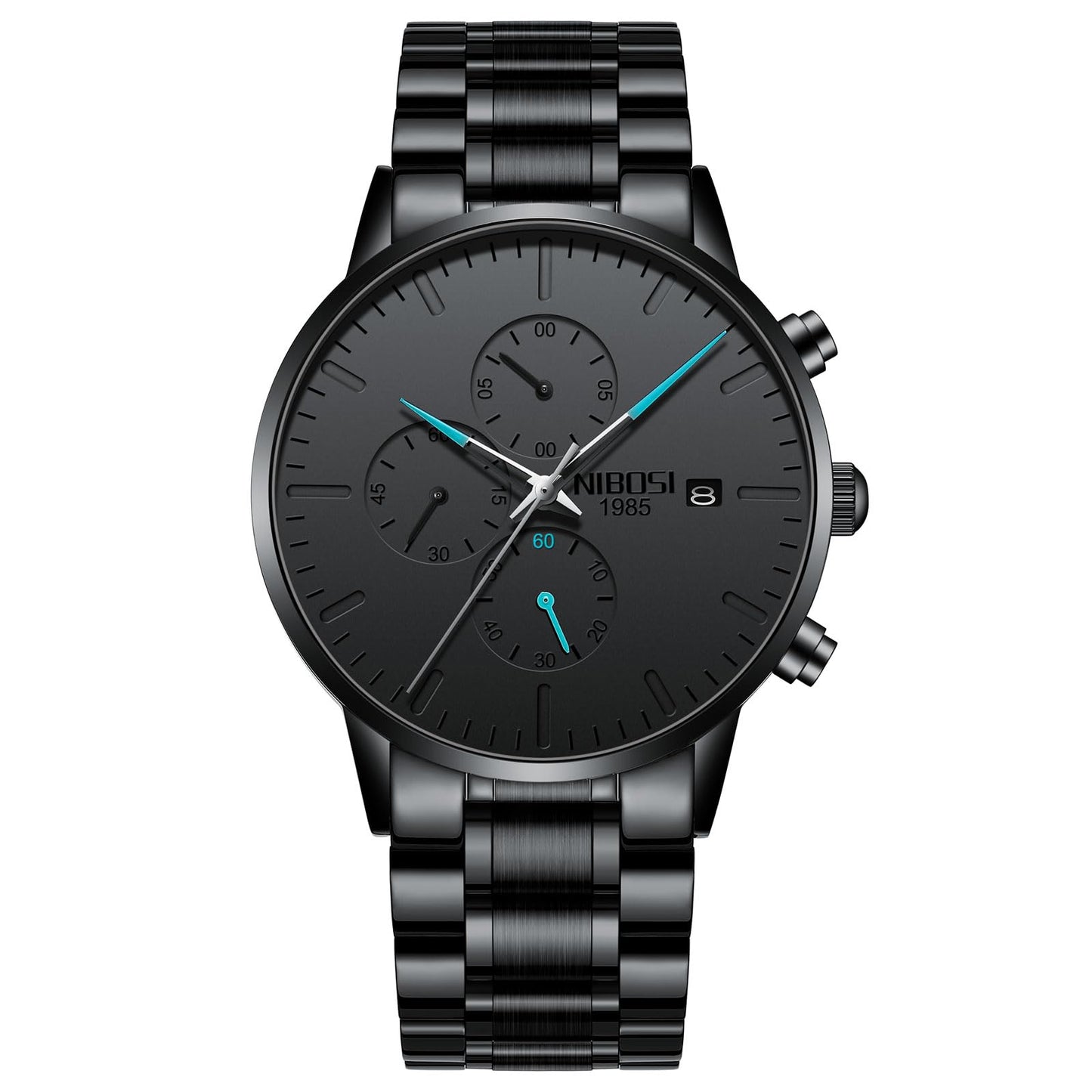 Men's Watches Analog Minimalist Black/Blue Dial Watches for Men