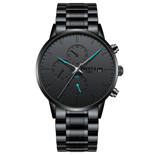 Men's Watches Analog Minimalist Black/Blue Dial Watches for Men