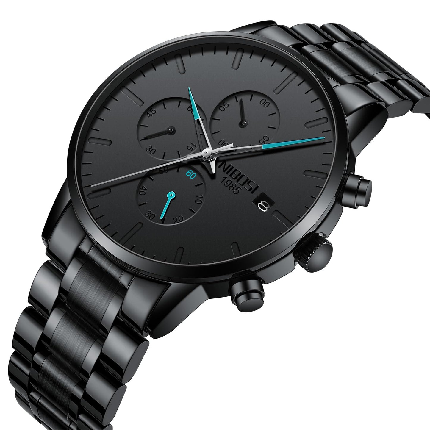 Men's Watches Analog Minimalist Black/Blue Dial Watches for Men
